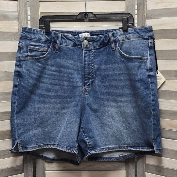 Women's High-Waisted Bermuda Jean Shorts | Ava & Viv | 24 - Picture 1 of 10